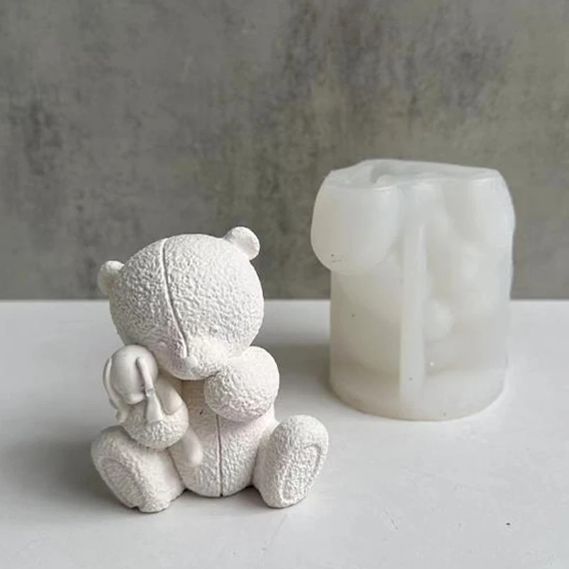 Soap Making Equipment For Beginners - Tkany niedźwiedź świeca silikonowa forma 3D