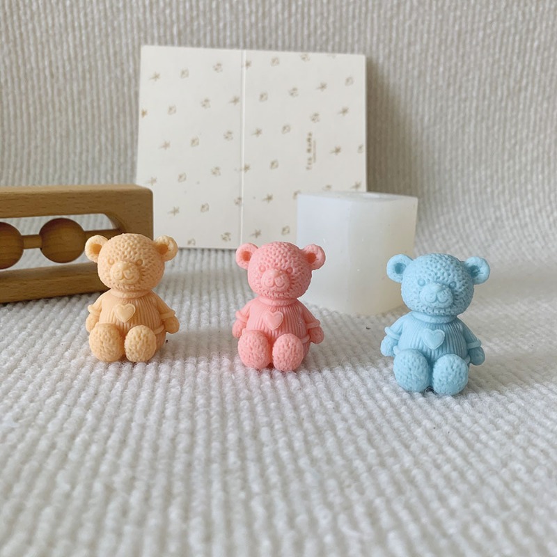Mini miłość niedźwiedź świeca  – Soap Making Equipment For Beginners recenzja i cena