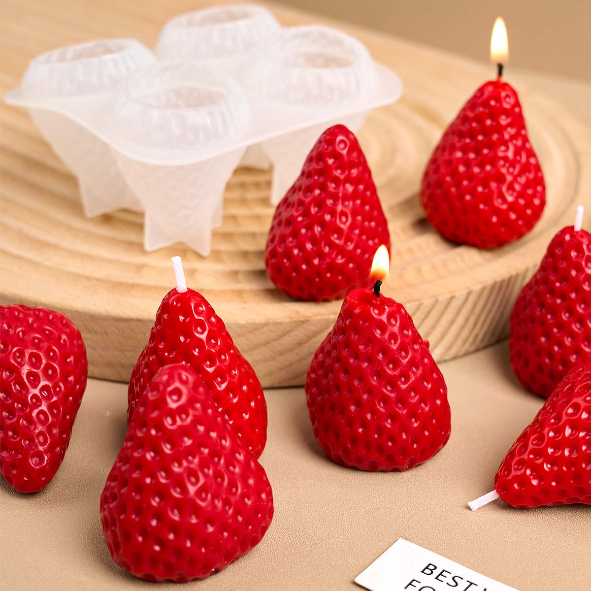 4szt Truskawkowa silikonowa fo – Soap Making Gifts recenzja i cena