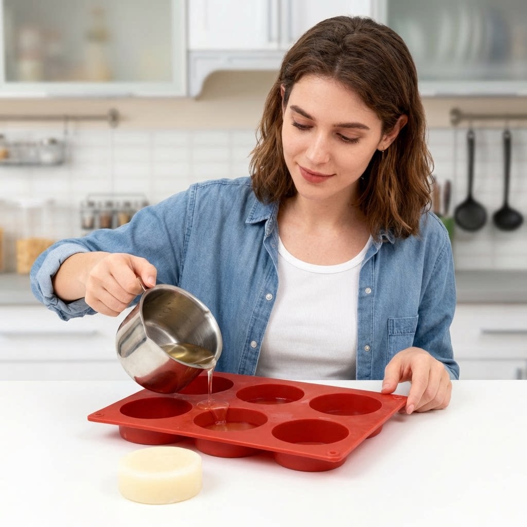 Okrągła silikonowa forma do my – Soap Making Store recenzja i cena